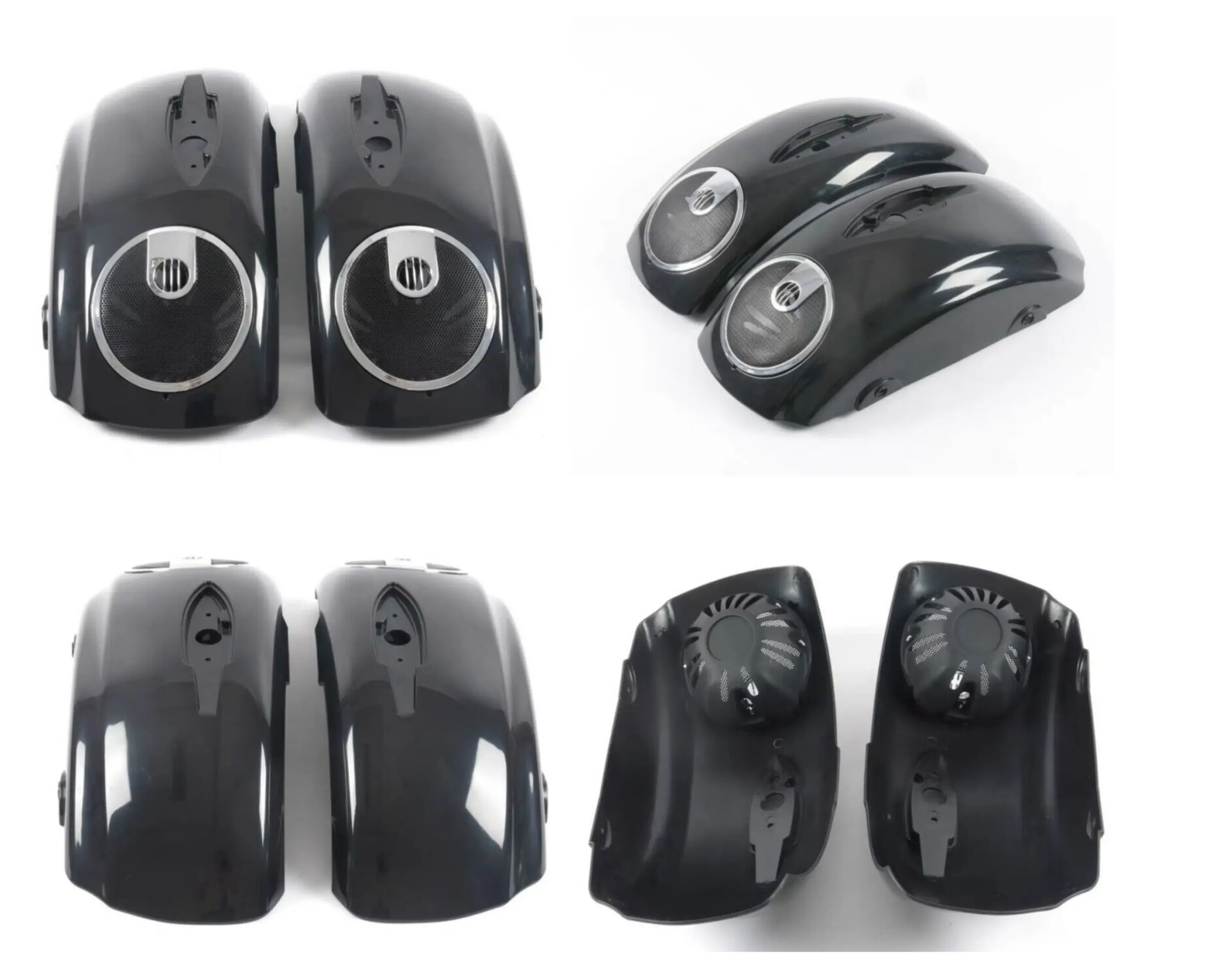 

Крышка задней боковой коробки динамика мотоцикла для Indian Springfield Dark Horse Chief Chieftain And Roadmaster - черный АБС-пластик