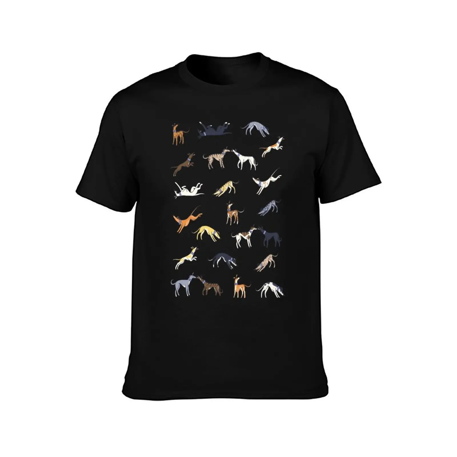 Leaps and Hounds (White) T-Shirt Modern Print Casual T-Shirt