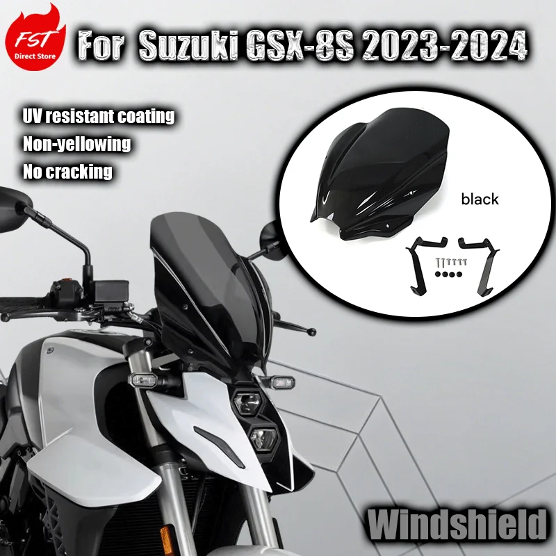 

For Suzuki GSX-8S 2023-2024 Racing Windshield Modification P-Style Fairing Raised Windshield for Enhanced Riding Experience
