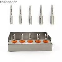 Perforadora de tejido para implante Dental, poste de corte de anillo gingival de acero inoxidable para pieza de mano de baja velocidad, herramientas quirúrgicas de odontología, 5 uds.