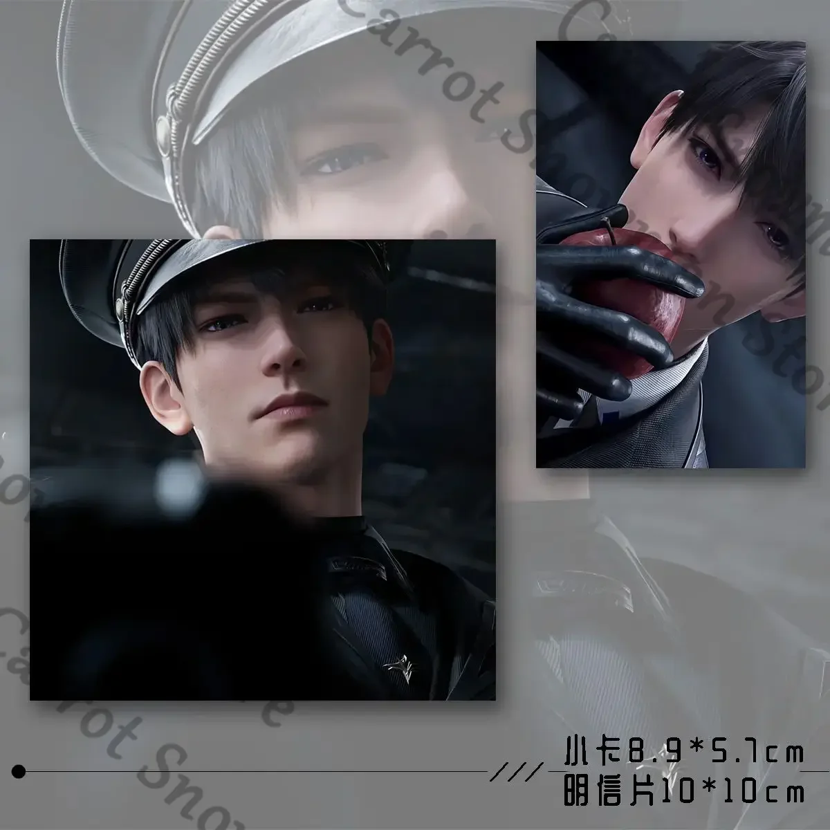 사랑과 Deepspace Caleb 애니메이션 배지 엽서 카드 레이저 티켓 펜던트 키 체인 Cospaly 만화 장식