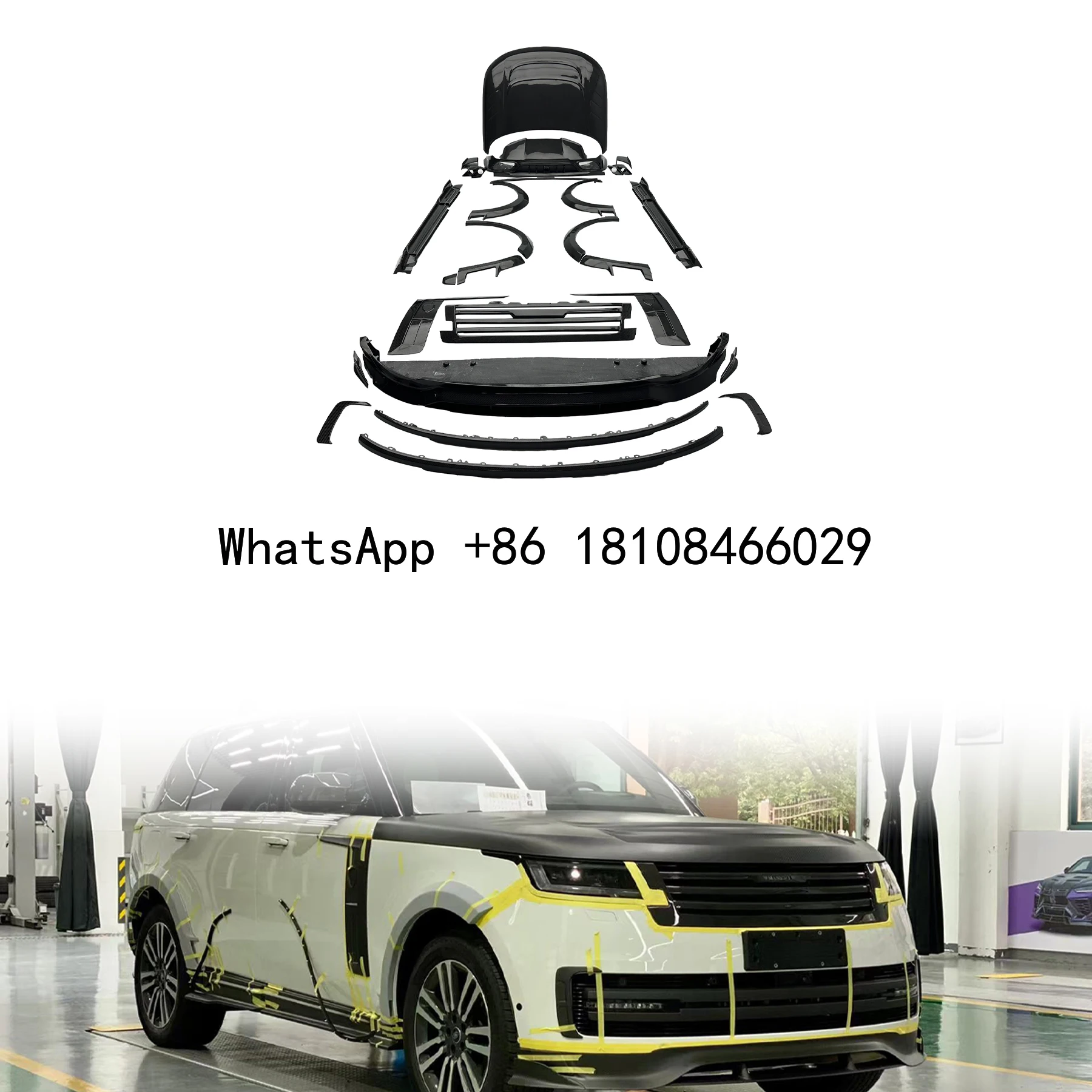 Land Rover Range Rover M Style Dry Carbon Fiber Wide Body Kits Auto Parts for Range Rover