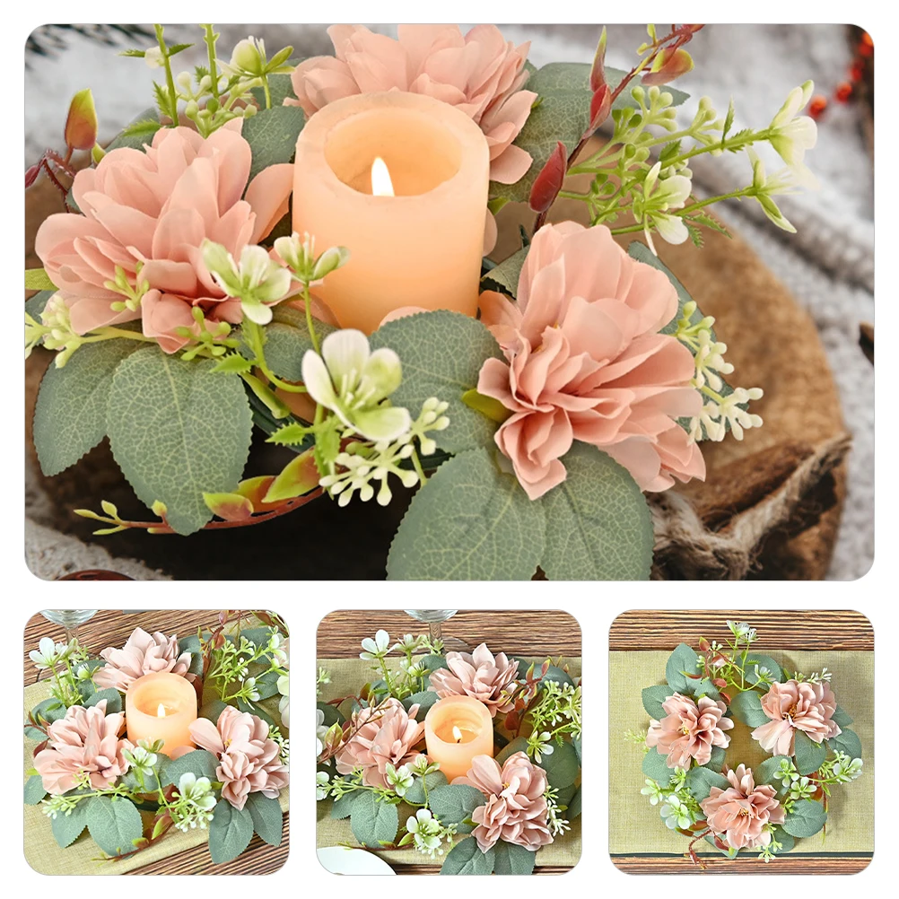 

Wreath Wedding Decorations Lifelike Garland Ring Table Party Home Spring Farmhouse Decorative Wreaths