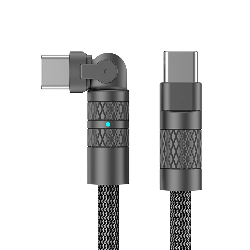

180°Rotating 60W USB C to USB C Cable Type C Charger Wire 3A Fast Charge for iPhone 17/15 Macbook iPad Samsung Galaxy Xiaomi