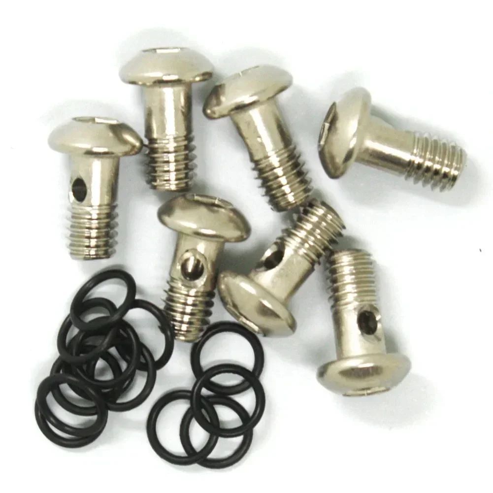 Bicycle Brake Banjo Bolt Bike For-SHIMANO XT M8020 XT M8100/SLX M7100 BRAKE HOSE Screw +Seals Set High Qualitymaterial