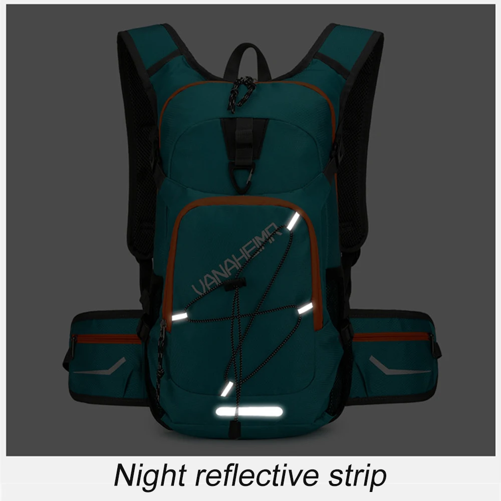 Reflective Hydration Backpack with Water Bladder, Hiking Water Backpack, Lightweight Rucksack for Hiking, 2L, 1L