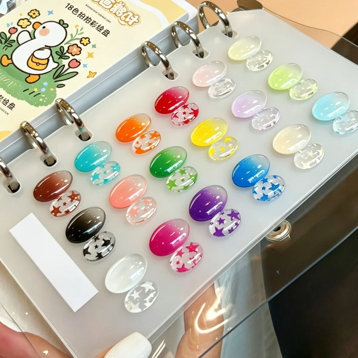 4 in 1 18Colors Pat Painting Gel For Gradient Stamping Drawing Pattern UV/LED Gradient Patting Gel Palette for Manicure