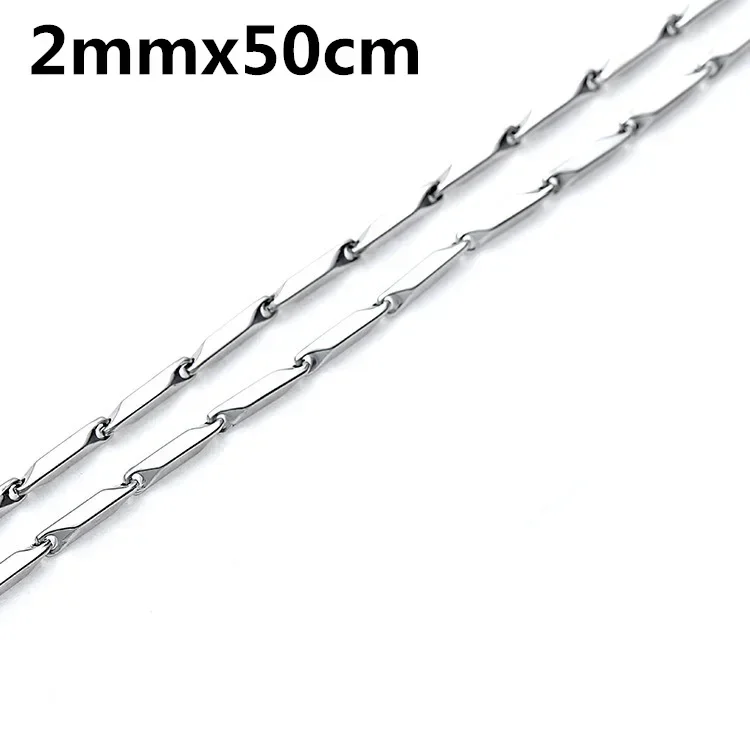 Titanium steel stainless steel cut surface grinding stick chain strip men and women titanium steel necklace nightclub rock hip h