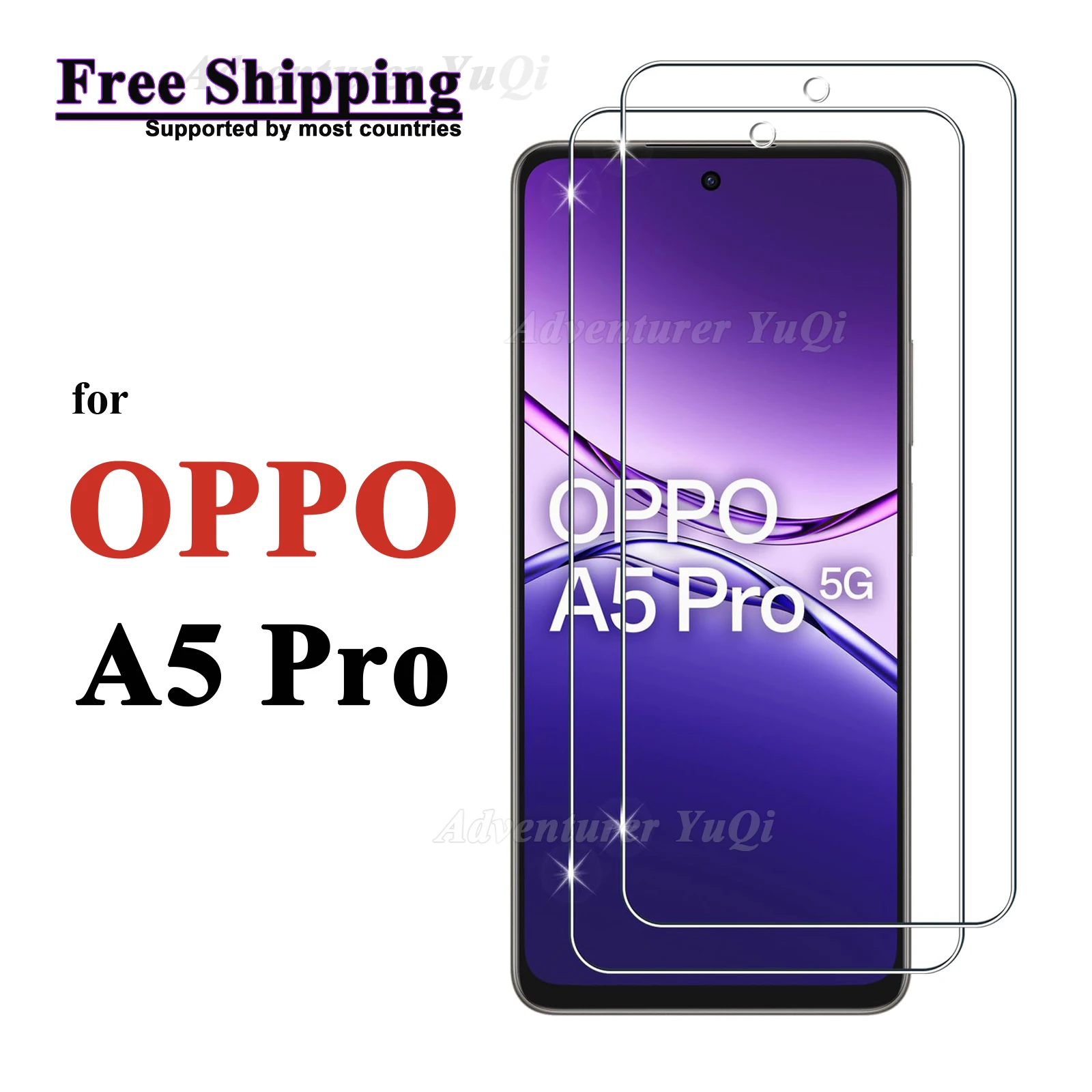 

Screen Protector For OPPO A5 Pro 4G 5G 6.67 inch Tempered Glass HD Crystal mica 9H Anti Scratch Case Friendly High Aluminum