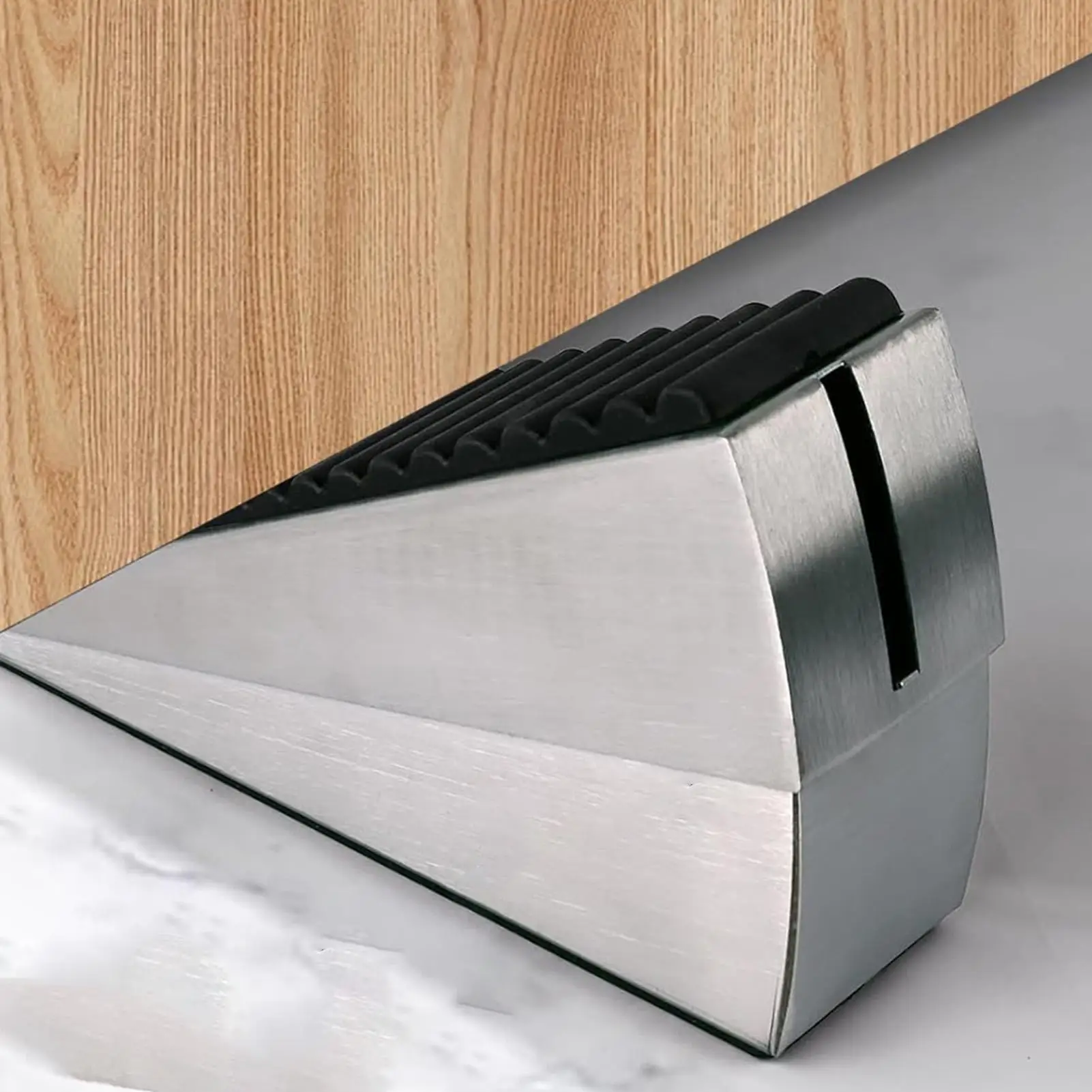 Door Stop Wedge Anti-collision Moving Door Stopper Zinc Alloy Door Rear Retainer Non-Slip Stackable Door Stops