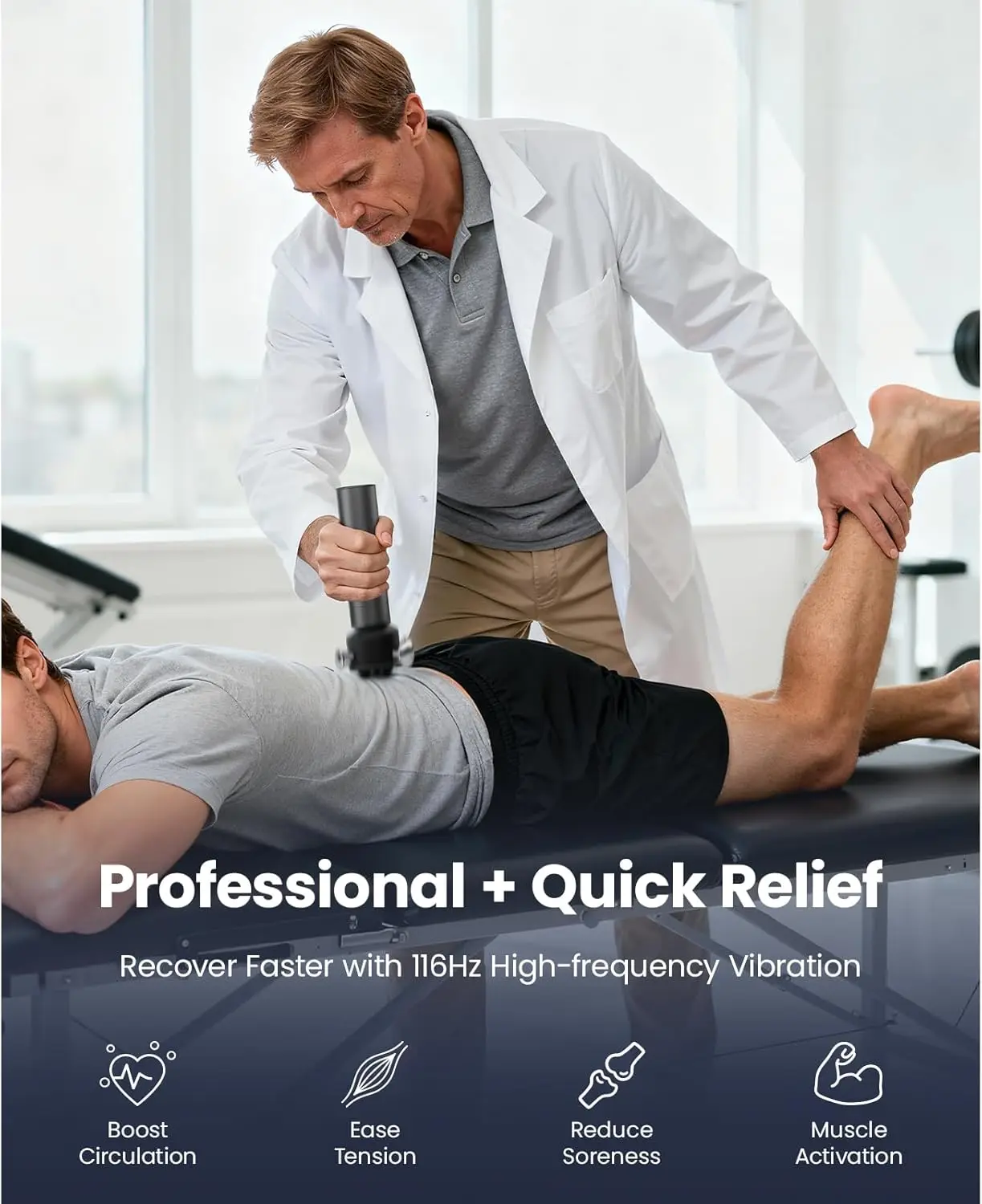 VibeFlow Vibration Massager, 116Hz Deep Tissue Therapy for Sciatica, Arthritis & Scar Tissue – FSA-HSA Eligible