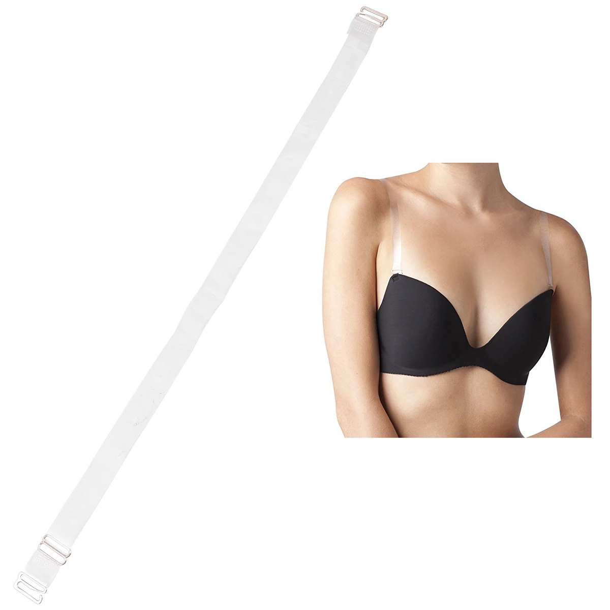 

10 Pair Bra Straps Clear Invisible Replacement Elastic Adjustable Non Irritating Durable Safe Comfortable for Dresses Swimsuits