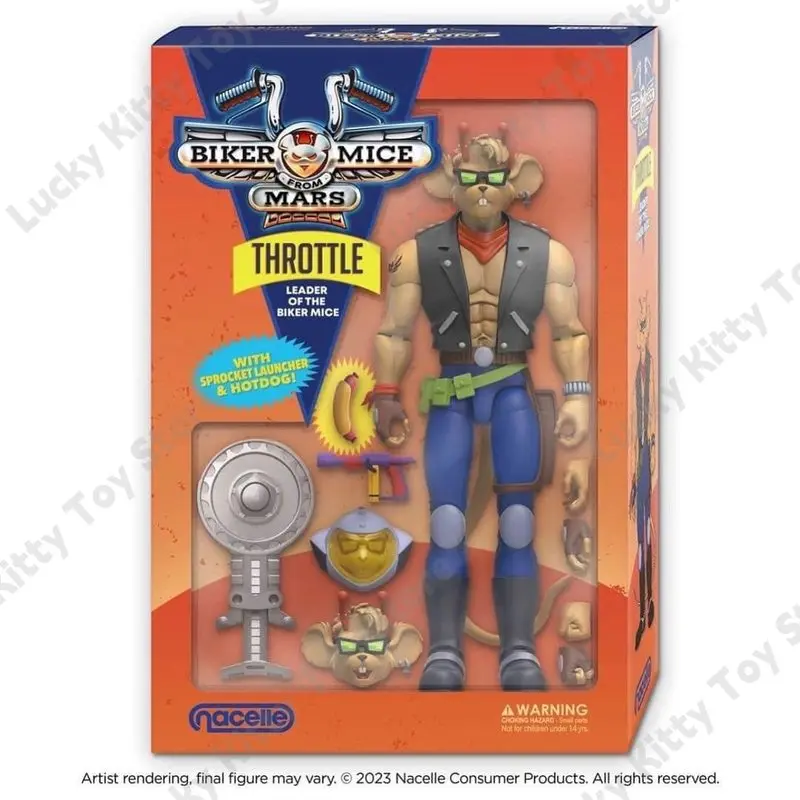 NACELLE 1/12 Ratones de motociclista de Marte Vinnie Modo Throttle Figura de acción de soldado de rata de 6 pulgadas