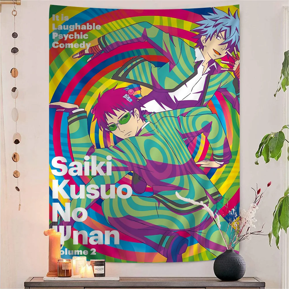 

The Disastrous Life Of Saiki K Saiki Kusuo Hanging Bohemian Tapestry For Living Room Home Dorm Decor Japanese Tapestry