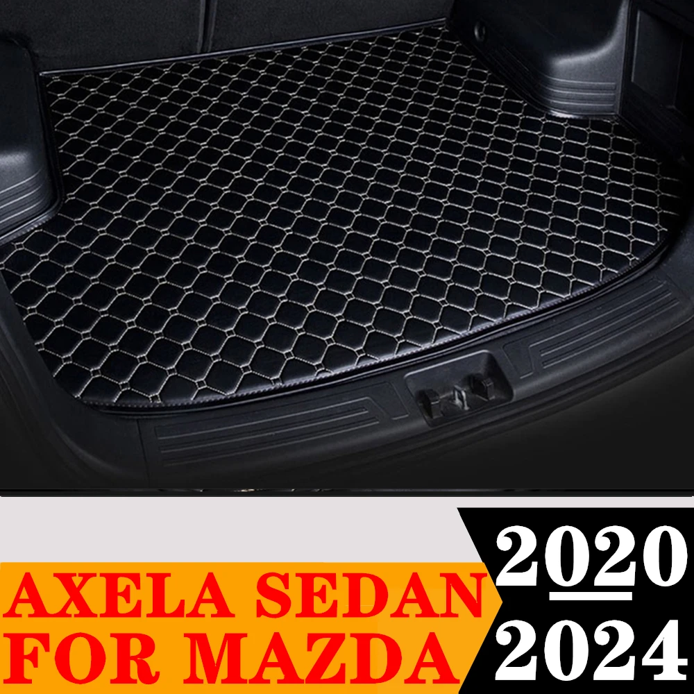 

Коврик для багажника автомобиля для Mazda Axela Sedan 2024 23 2022 2021 20, задний коврик для груза, поднос для багажника, коврик для багажа, внутренний ковер, автозапчасти