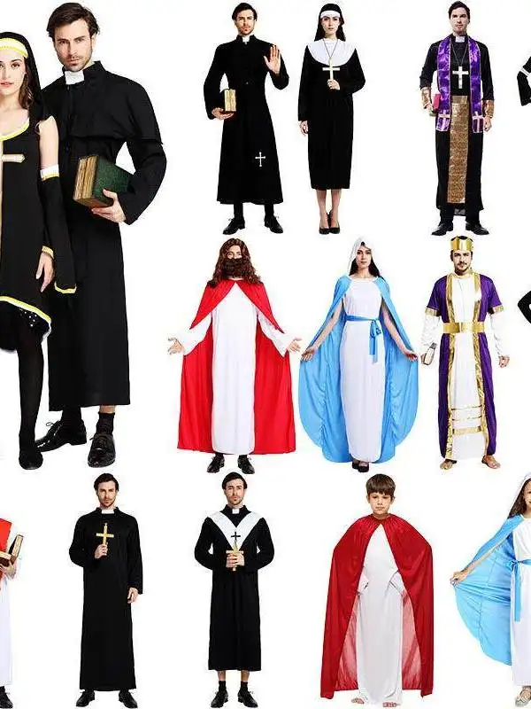 

Halloween Missionary Priest Uniform Nun Costume Women's Traditional Ethnic Stage Performance Clothing Chinese Manufacturer