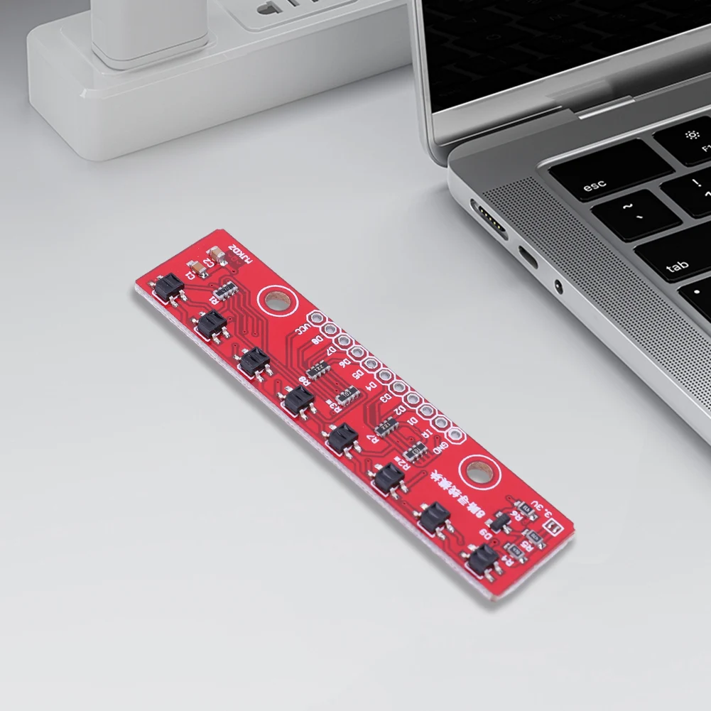 3.3V-5V Line Follower Infrared Detection Sensor 8 Channel 8Bit Detector Hunt Board PCB for Laboratories/Smart Cars/Robot
