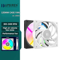 UPSIREN UL-12015 12CM thin chassis cooling fans 15MM thickness 12V 4PIN PWM/5V 3PIN ARGB 800-2400RPM performance fan Black/White