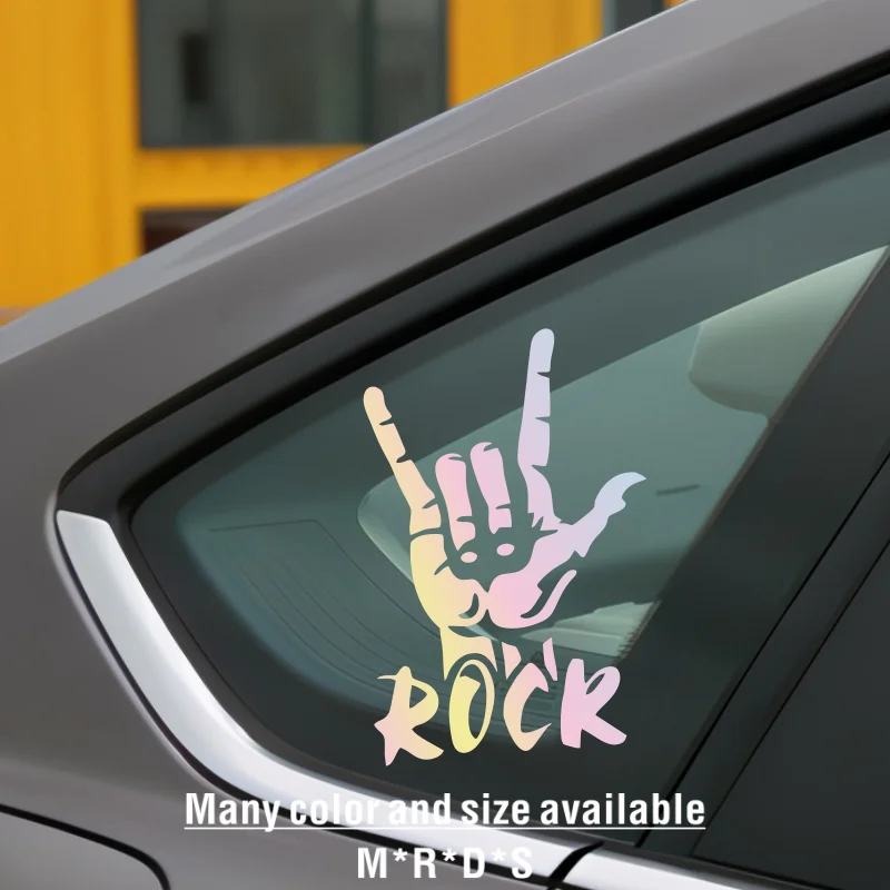 Mult size 15x23.1cm Three Ratels Car Stickers Rock Finger Funny Sticker Auto Decals