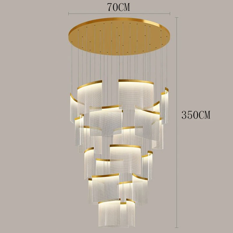 Moderne gouden trapleuninglamp Moderne eenvoudige woonkamerlamp led huisdecoratie binnenverlichting