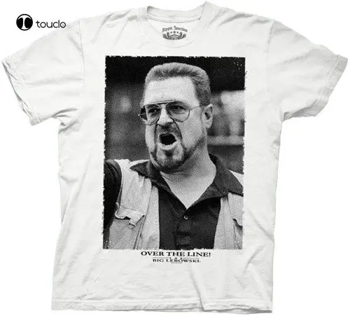 The Big Lebowski Move Walter Youre Over The Line Adult T Shirt Unisex Custom Aldult Teen Unisex Digital Printing Tee Shirts