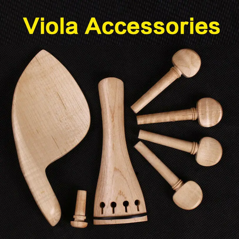 4/4 viola tailpiece fine tuner Viola  peg chin rest end pin clamp maple wood