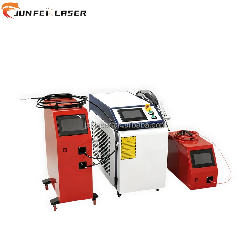 

Лазерный сварочный аппарат JUNFEI 4-в-1 с воздушным охлаждением, 1500 Вт/2000 Вт, для очистки, резки и точечной сварки транзисторов