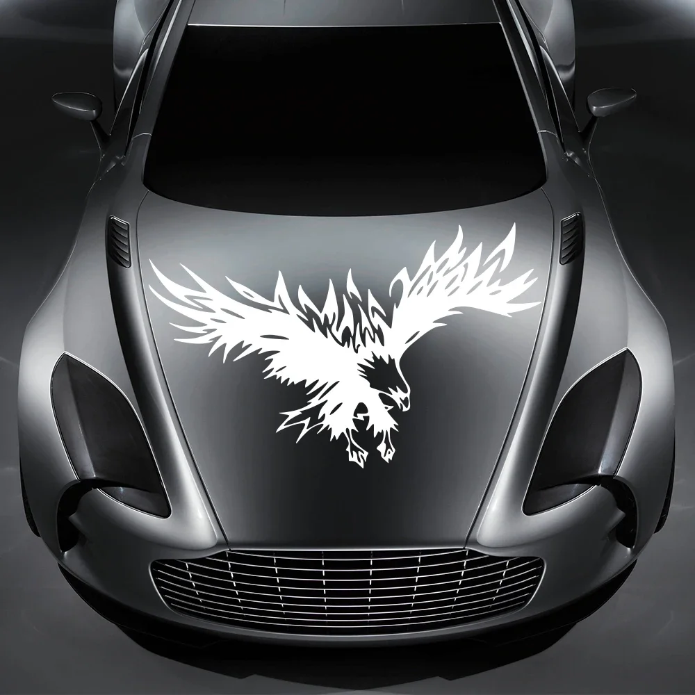 Car Bonnet Stickers Eagle Pattern Vinyl Decal Auto Colorful Waterproof Vehicles PVC Stickers Exterior DIY Decoration Accessories