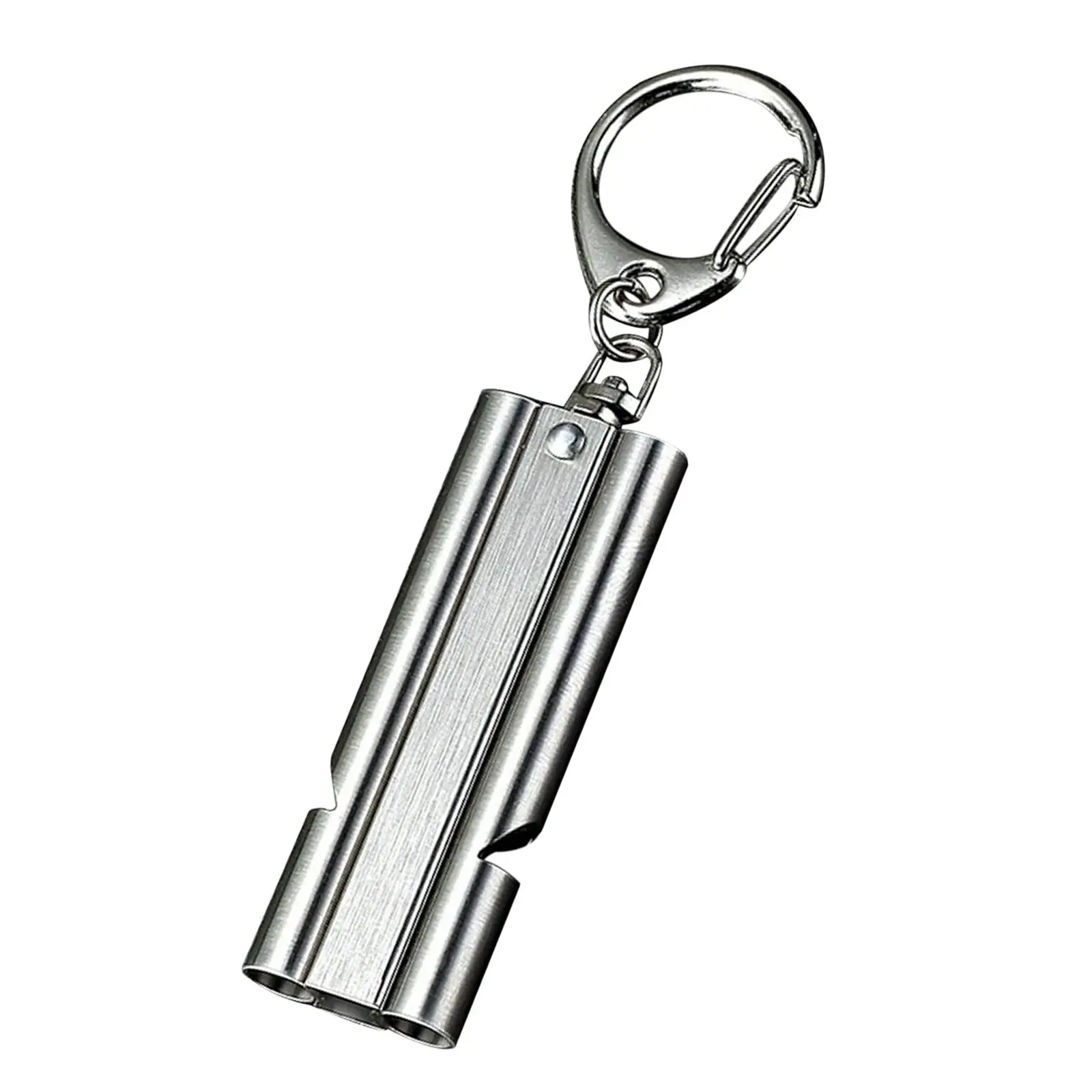 Fischietto multifunzionale in acciaio inossidabile con fischietto di emergenza forte, strumento di sopravvivenza all'aperto per campeggio, escursionismo, canottaggio