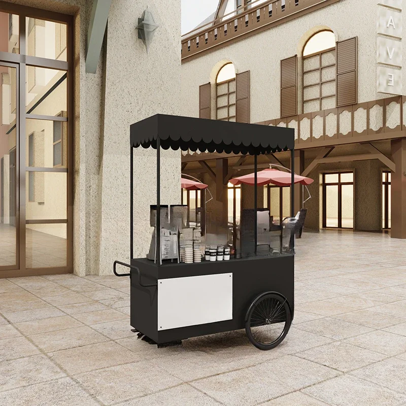 Schmiedeeiserner Schwimmer, multifunktionaler Snackwagen, mobiler Standwagen zur Stallförderung, Verkaufsständer, Nachtmarktwagen