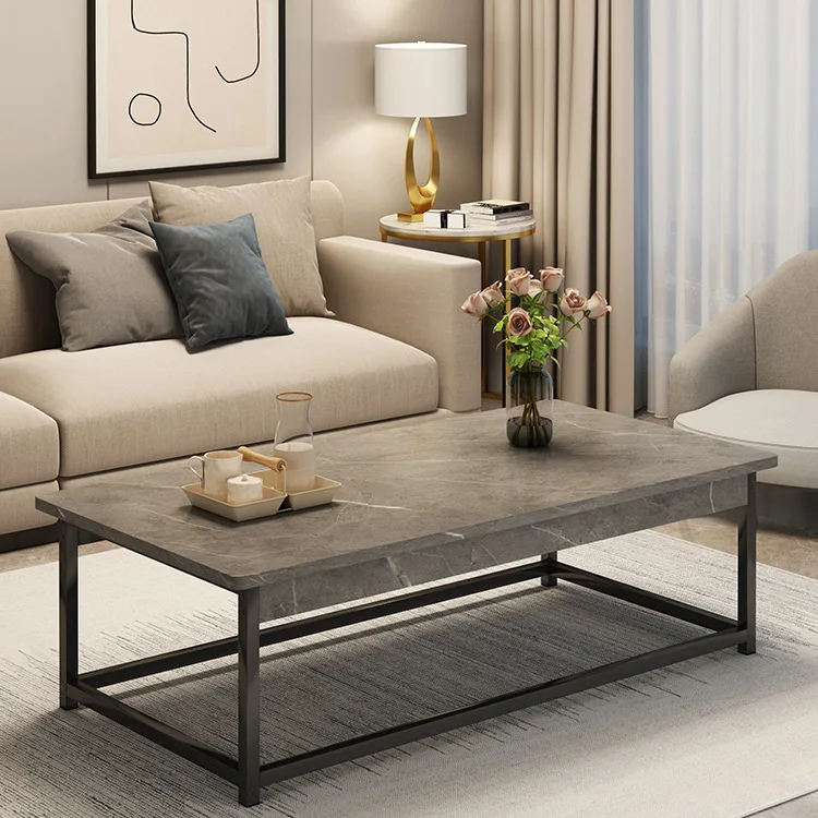 Applicable to coffee table wrought iron living room small apartment household coffee table tea table rectangular simple
