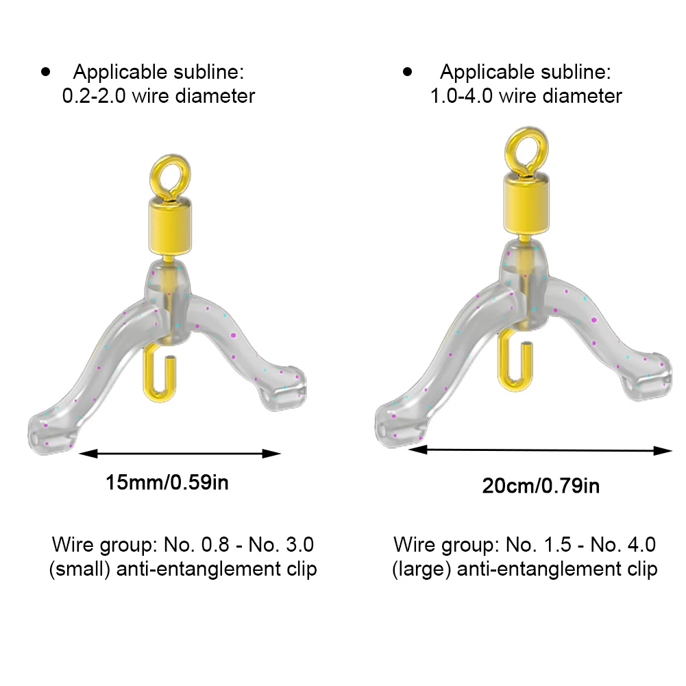 Abrazadera de sublínea de descarga antibobinado, horquilla de Gel de sílice, accesorios de pesca instantáneas, 5 uds.