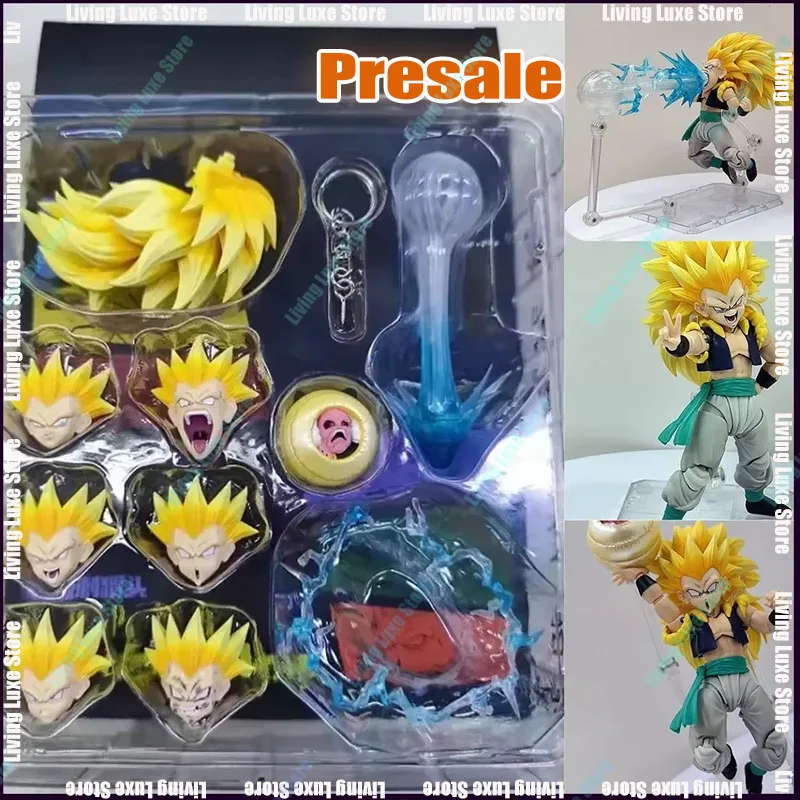 2024 Block K Dragon Ball Z Figure Square K SHF Super Saiyan Gotenks Son Goten Anime Figure Trunks Majin Buu Head Accessories Toy