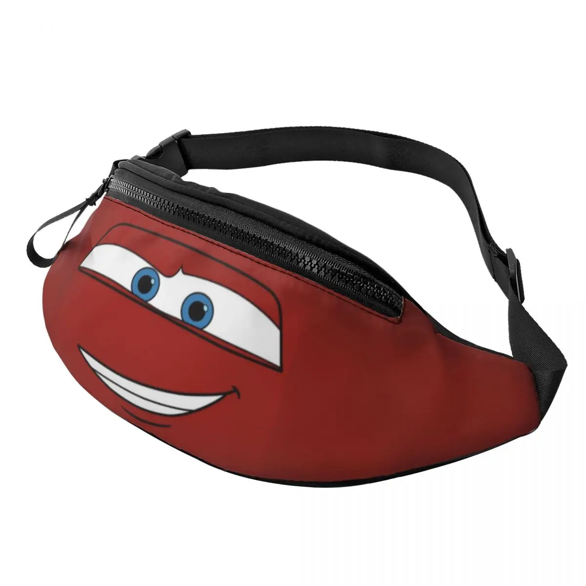 Custom Lightning Mcqueen Cars Fanny Pack for Men Women Cool Happy Crossbody Waist Bag Cycling Camping Phone Money Pouch