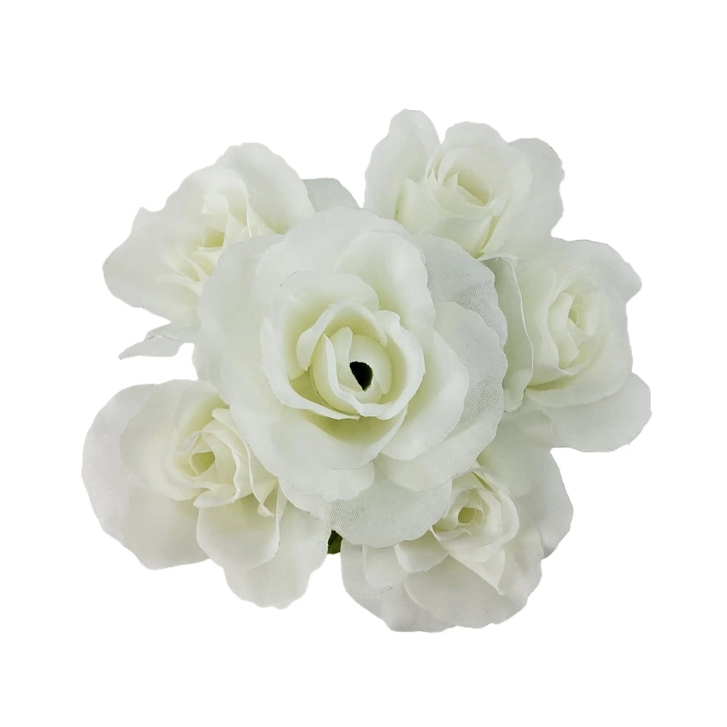 Indoor Artificial Sweet Rose Flower Pick, White Color, Assembled Height: 14"