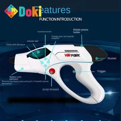 DokiToy A9 Game Gun Smart Panoramic AR Mobile Phone 4D Somatosensory Shooting AR Children's Fashion Gift Toy New Hot Sale 2024