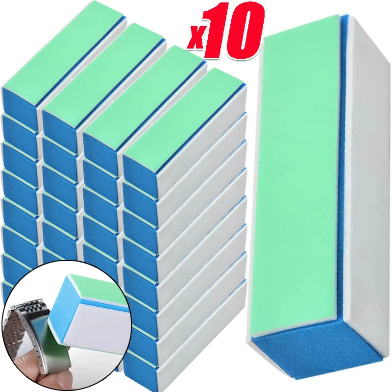 1-10Pcs Watch Cleaner Rod 4-Sided Polishing Files Sanding Block High-elastic Foam Reusable Rings Watchmaker Clean Polish Tools