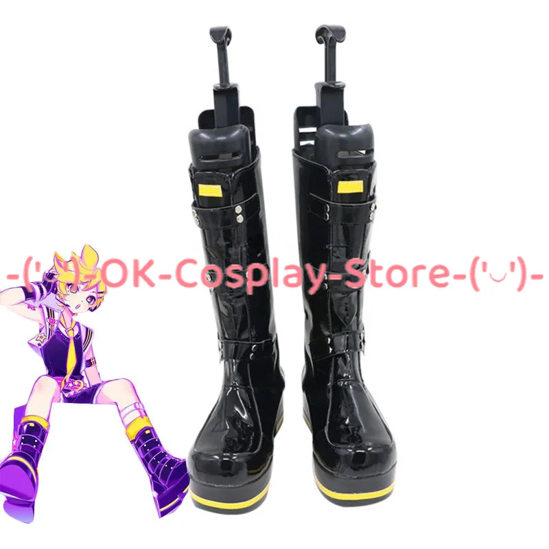 

Rin Cosplay Shoes Halloween Carnival Boots Cosplay Prop Anime PU Leather Shoes Custom Made