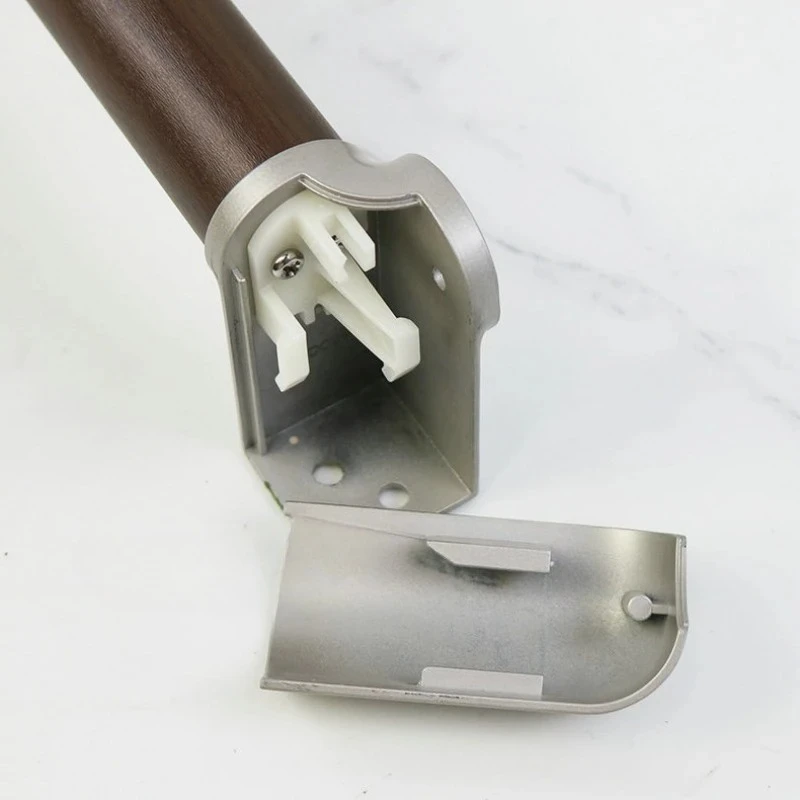 

Dedicated for the elderly and disabled, L - shaped toilet anti - slip handrail, barrier - free toilet solid wood handrail