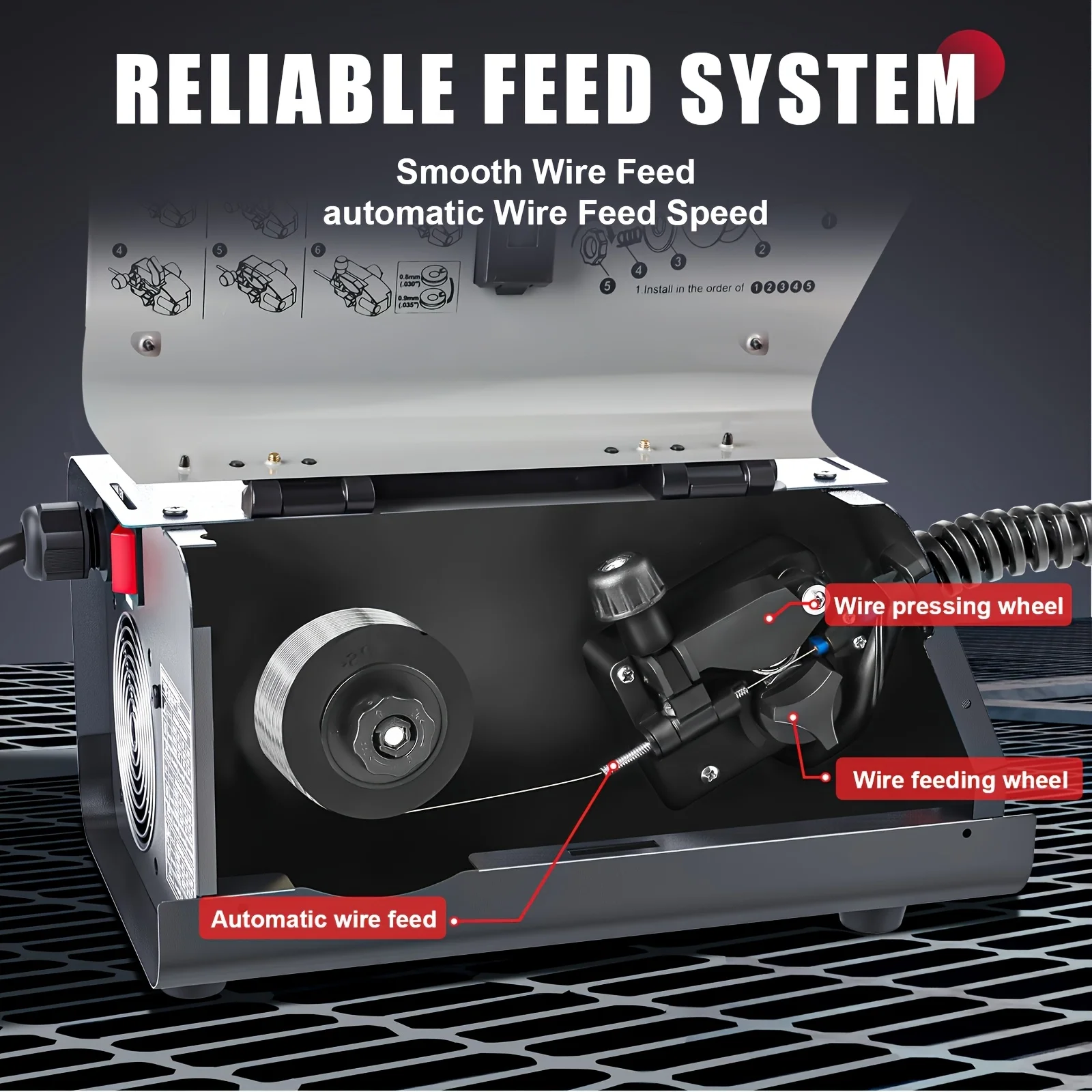 Portable 2 in 1 Semi-automatic Gasless MIG Welding Machine 110V MMA Welder IGBT Inverter Powerful Compact Welding Equipment