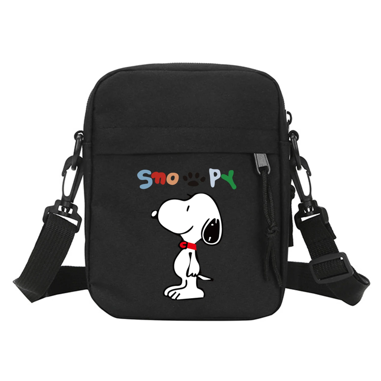 스누피 새로운 어깨 가방 남자 여자 만화 Crossbody 가방 더블 데크 저장 가방 패션 대용량 사각형 스포츠 가방 선물