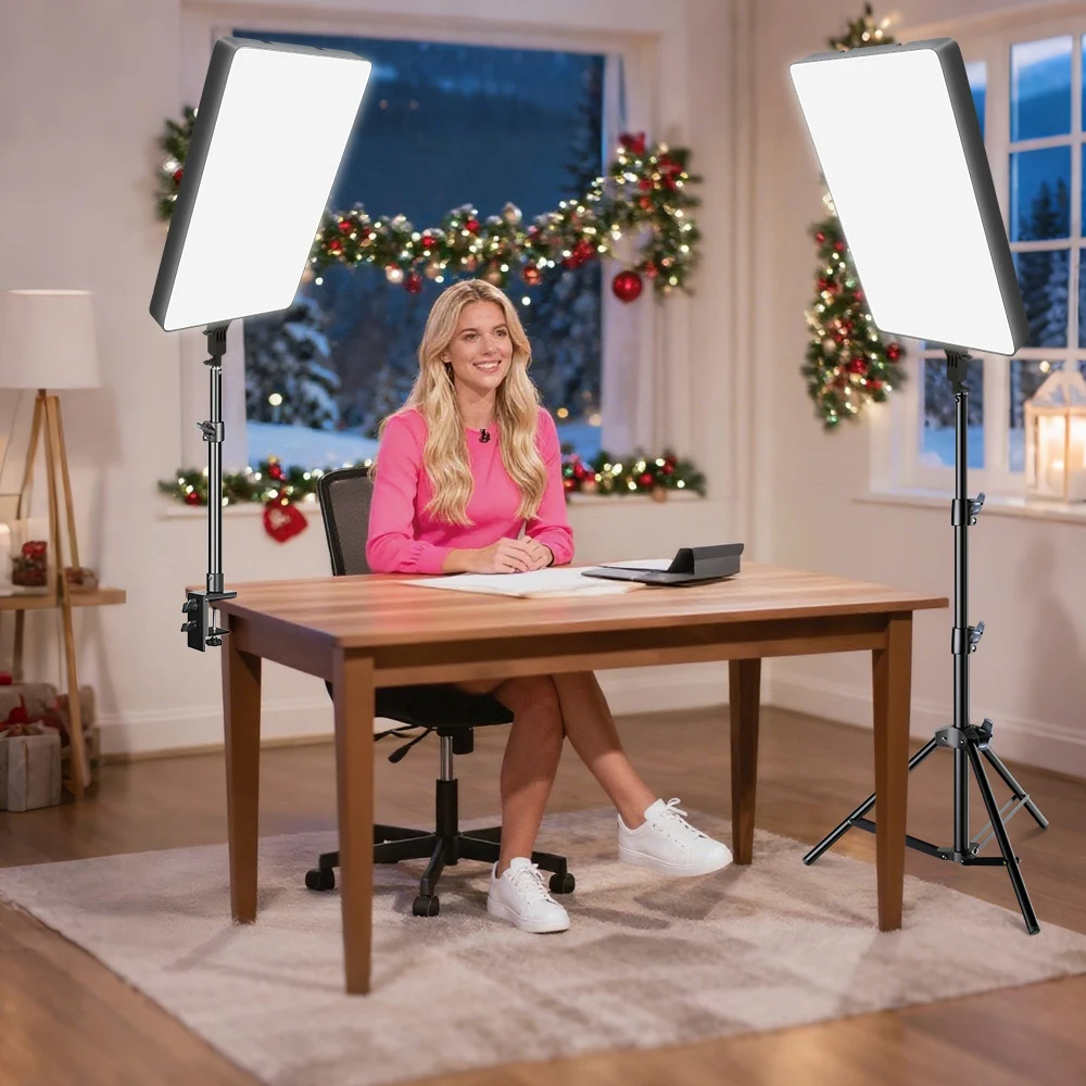 SH 2700-5600K Panel Led de 24 pulgadas fotografía de vídeo luz plana luz de relleno de estudio profesional para iluminación fotográfica Tiktok