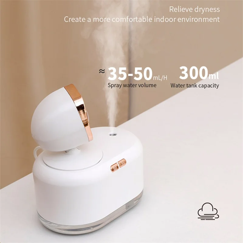 Pelembap Udara Cerdas dengan Lampu Malam Matahari Terbenam Pembuat Kabut Aroma USB Lampu Sekitar untuk Hadiah Ulang Tahun Teman JS47