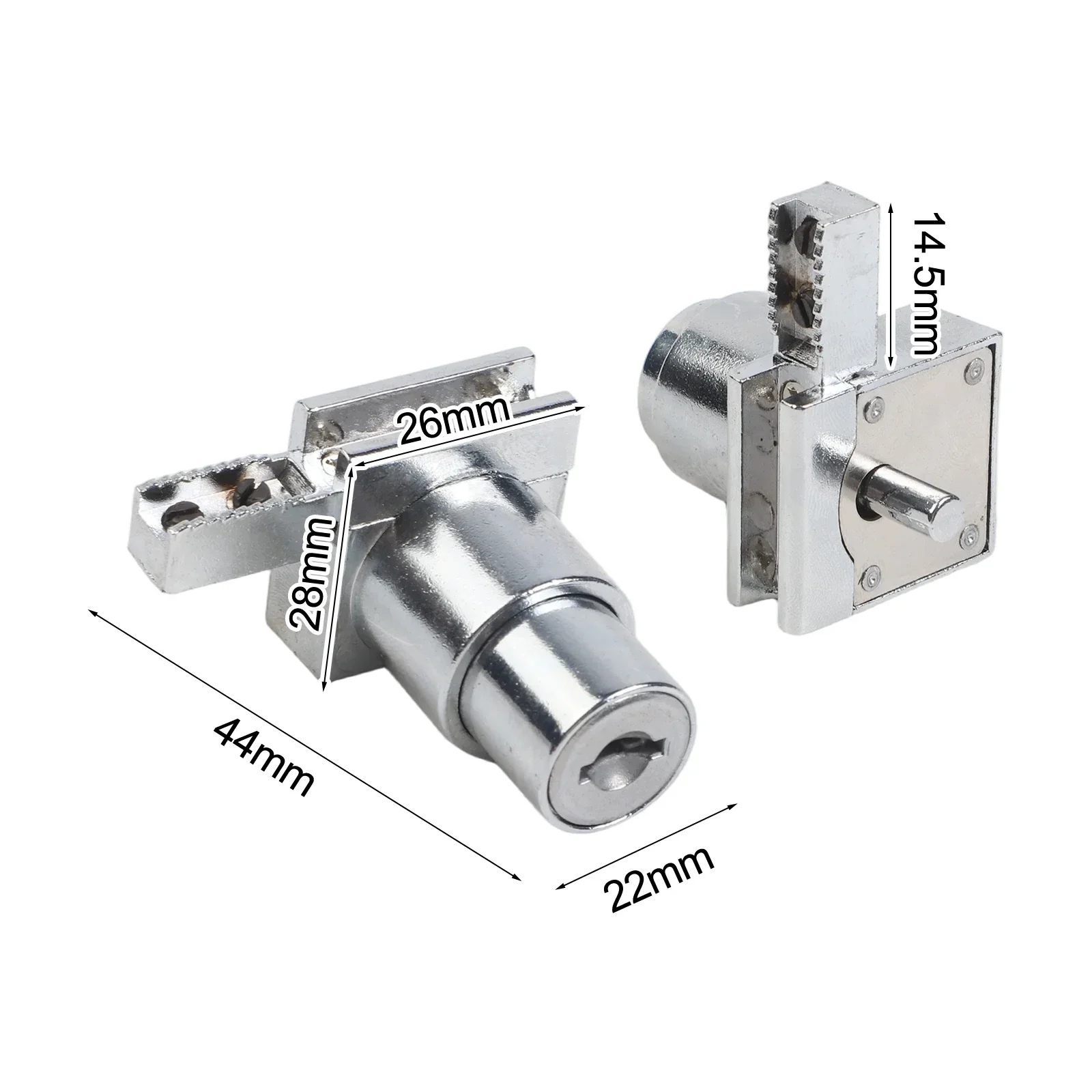 Zinc Alloy Glass Door Lock With Keys For Cabinet Display Showcase Sliding Door Security Lock Fits 5 8mm Glass Panels