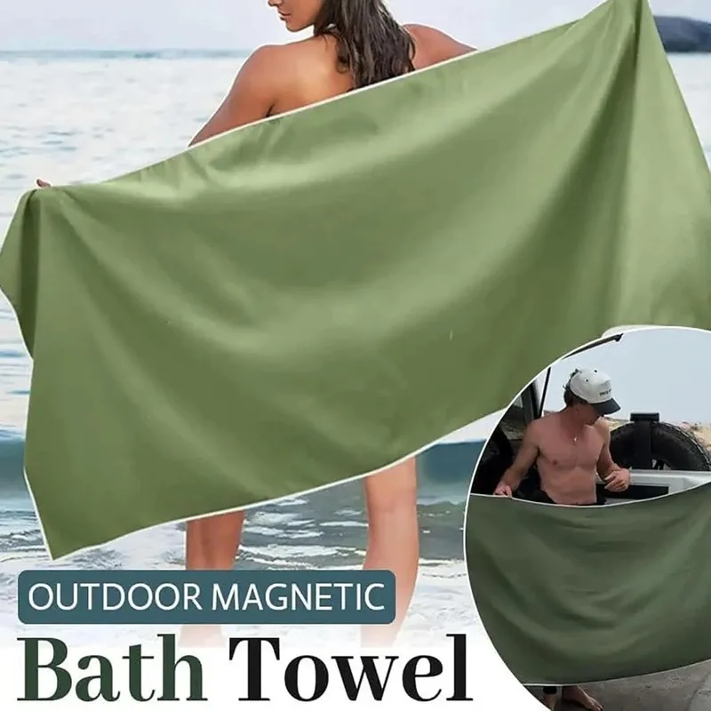 Outdoor Magnetic Quick-Dry Bath Towel，Portable Beach Changing Cover，Suitable for swimming, camping, travel, and sports