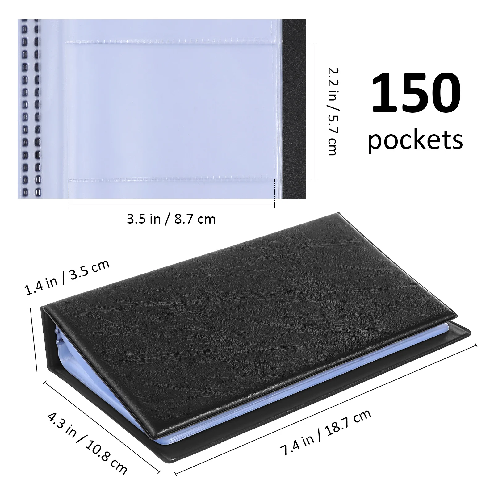 Premium Business Card Book with Ample Pockets Compact Design for Easy Carry and Multi-Use Card Storage Solution Stylish