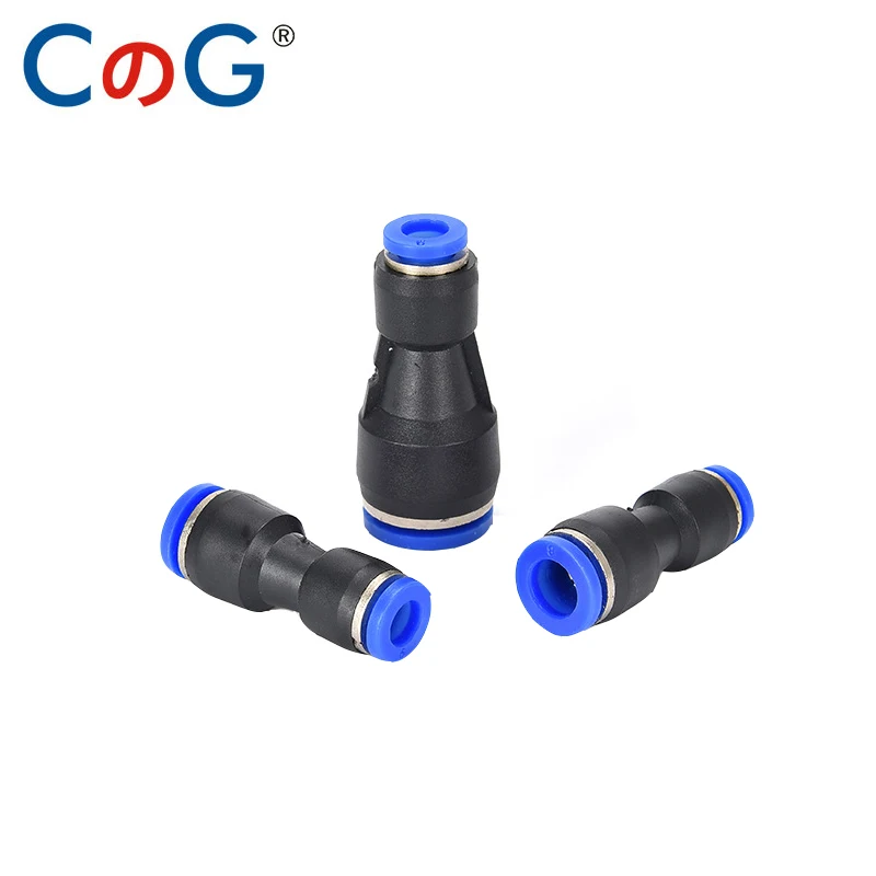 5/10/20 Pcs PG Air Pneumatic Fitting 4/6/8/10/12/14/16mm OD Hose Tube Push Into Straight Gas Fittings Plastic Quick Connectors