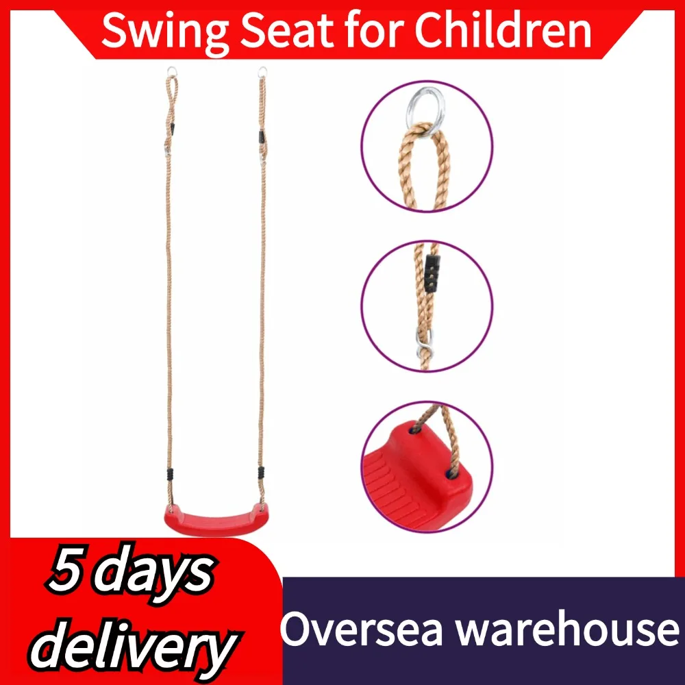 Kids Swing Flying Toy Garden Swing Kids Hanging Seat Toys with Height Adjustable Ropes Indoor Outdoor Toys Rainbow Curved Board