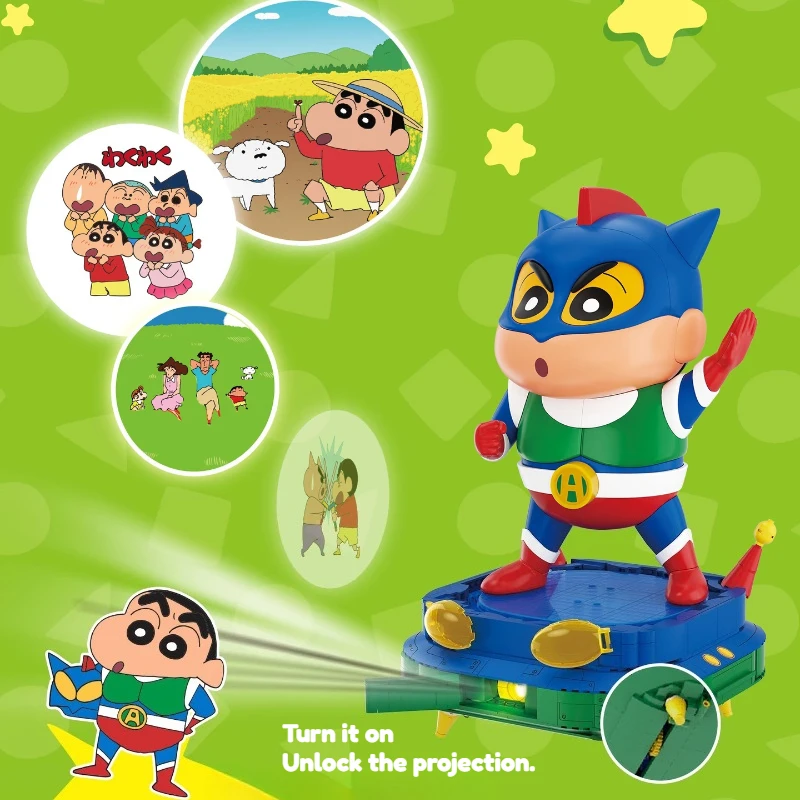 New AREAX Crayon Shin Chan Series Building Blocks Transform Into