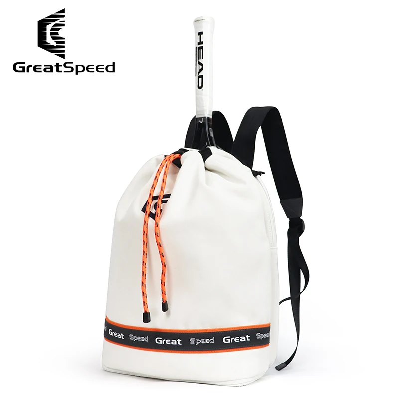 GREATSPEED-Sac à dos de raquette en toile pour badminton, sac d'entraînement sportif, sac de rangement noué, nouveau